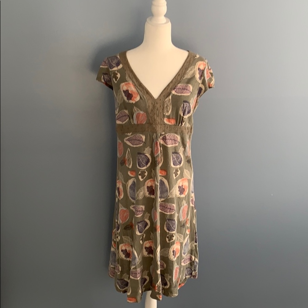 White Stuff for Anthro Cotton Leaves Dress